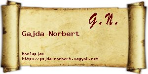 Gajda Norbert névjegykártya
