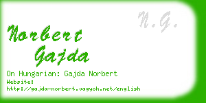 norbert gajda business card